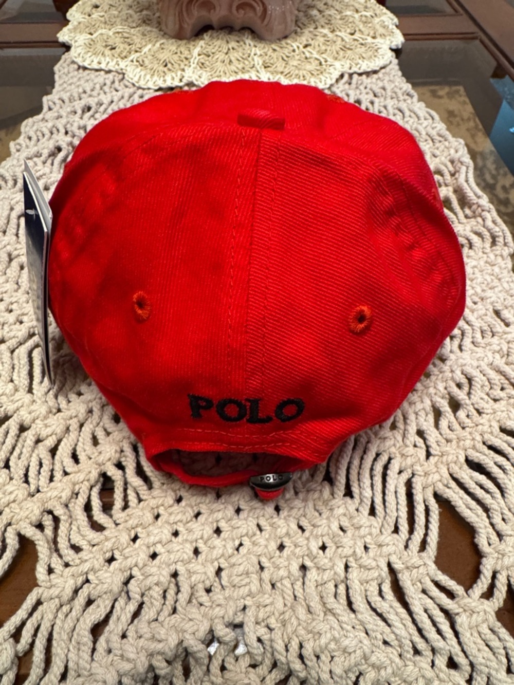 Polo by Ralph Lauren Red Baseball Cap with Black Pony Logo - Picture 4 of 5